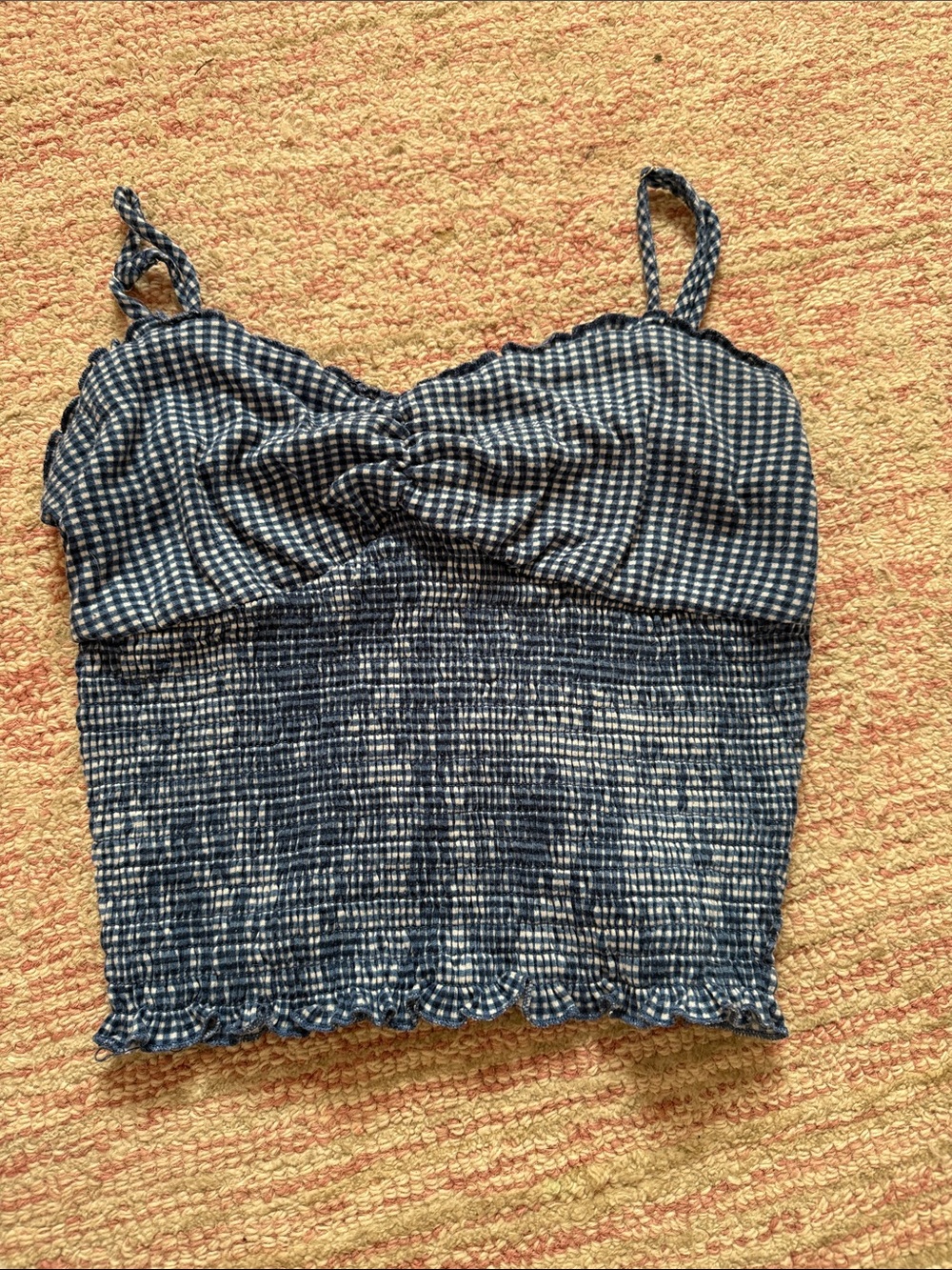 Blue crop top